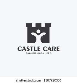 Castle Care Logo - Vector logo template
