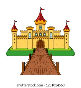 Castle Cartoon Drawing Illustration