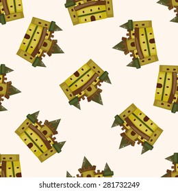 castle , cartoon seamless pattern background