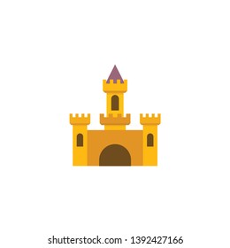 castle cartoon vector on a white background