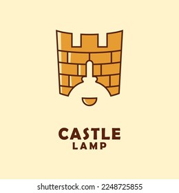 castle and chandelier logo icon combination vector. Abstract vector castle and chandelier logo icon combination. in simple flat illustration style. great for castles, chandeliers, graphics, etc.