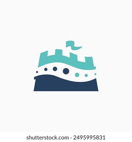 Castle Chiropractic Logo vector icon illustration