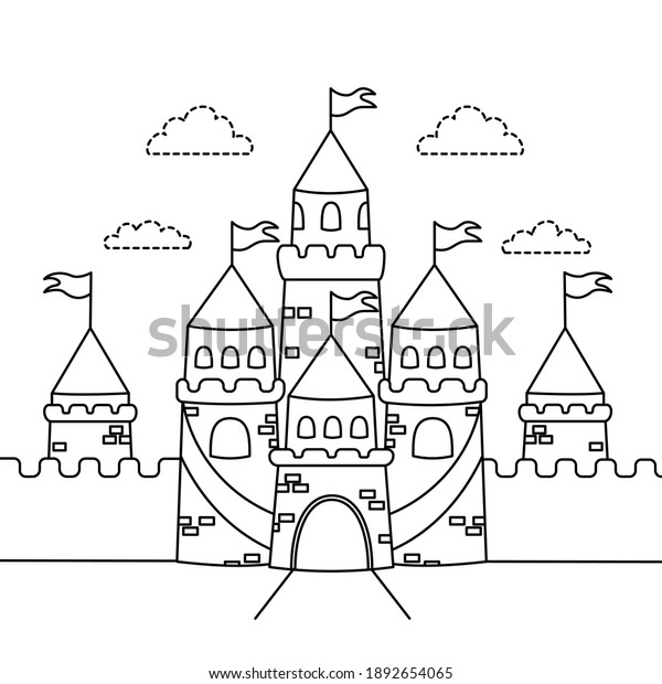 castle in the sky coloring page to print