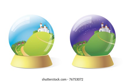 Castle in the crystal bowl