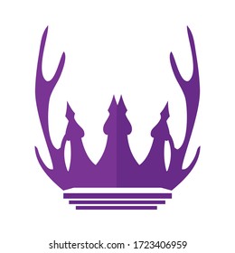 castle of deer logo and vector icon