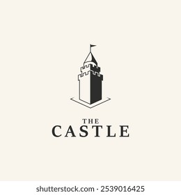 castle design art logo vector illustration