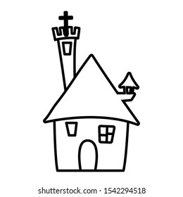 Castle design, Halloween holiday horror scary celebration autumn dark and party theme Vector illustration