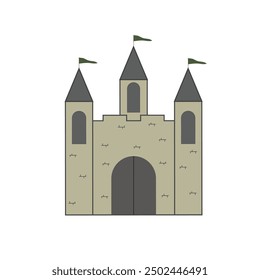 castle designs, flat graphic style, Vector illustration