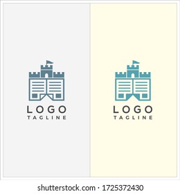 Castle Doc logo design template [vector]