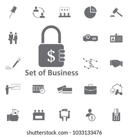 castle with dollar sign icon. Simple element illustration. Business icons universal for web and mobile on white background
