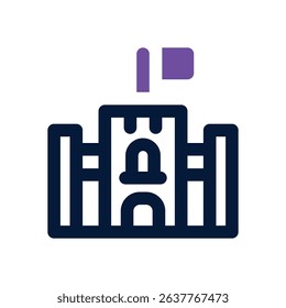 castle duotone icon. Sleek and modern vector icon for websites, mobile apps, marketing materials, and corporate design. Fully scalable and ready to use.