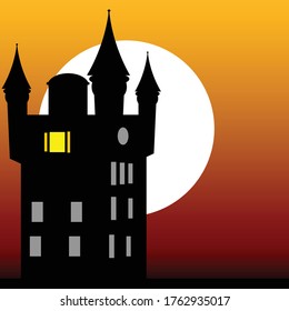 Schloss auf dunklem Vektorgrafik auf Farbhintergrund