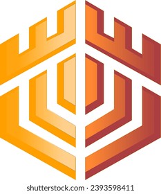 castle element simple logo vector