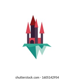 castle fairytale object isolated icon vector illustration design