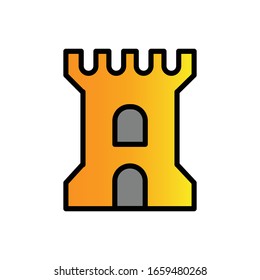 Castle with filled icon vector