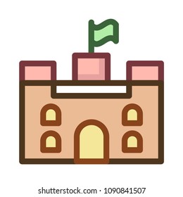 castle flag building 