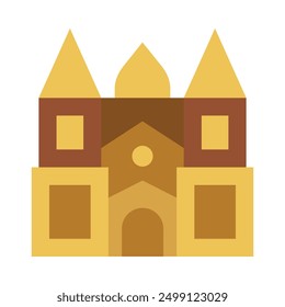 Castle Flat Icon Design For Personal nad Commercial Use
