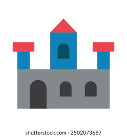 Castle Flat Icon Design For Personal nad Commercial Use