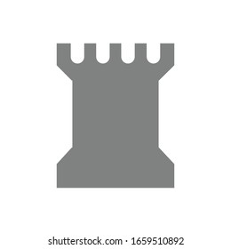 Castle with flat icon illustration