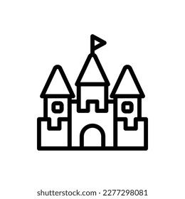 Castle Flat Icon Logo Illustration. Medieval Icon-set. Suitable For Web Design, Logo, App.