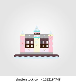 ilustratia del vector de acciones planas del castillo