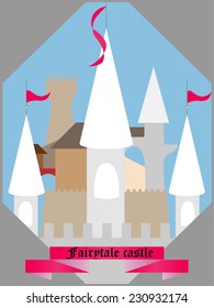 Castle in flat style. Vector illustration.