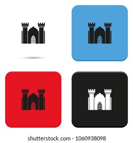 Castle flat vector icon.