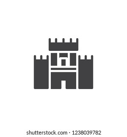 Castle fort vector icon. filled flat sign for mobile concept and web design. Jewish monument simple solid icon. Symbol, logo illustration. Pixel perfect vector graphics