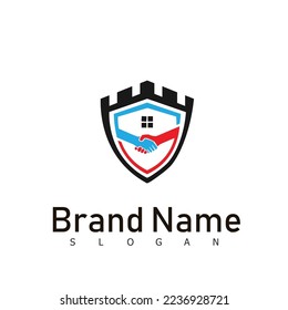 castle fortress kingdom building tower logo