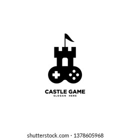 Castle Game logo template, vector illustration - Vector