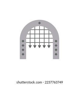 the castle gate icon is suitable for your web, apk or project with a medieval theme