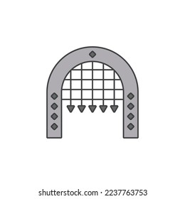 the castle gate icon is suitable for your web, apk or project with a medieval theme