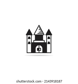 castle and gate icon vector illustration