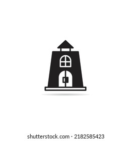 castle and gate icon vector illustration