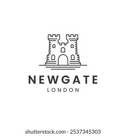 Castle Gate Logo Symbol Vector