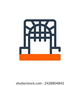 Ilustración vectorial de la puerta del castillo para el activo del juego