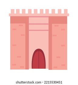Castle gates element. Vector illustration