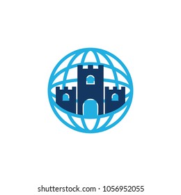 Castle Globe Logo Icon Design