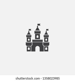 castle Glyph icon. Simple sign illustration. castle symbol design. Can be used for web, print and mobile