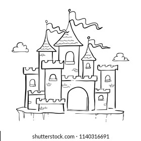 castle hand drawn