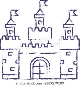 Castle hand drawn vector illustration