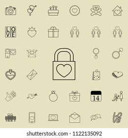 castle with a heart icon. Detailed set of Valentine icons. Premium quality graphic design sign. One of the collection icons for websites, web design, mobile app on colored background