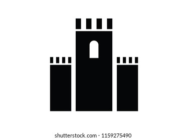 Castle historical building medieval vector illustration