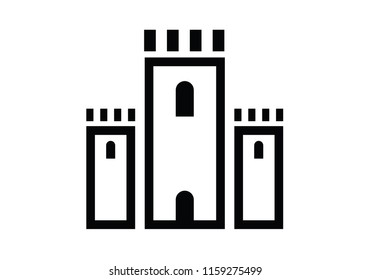 Castle historical building medieval vector illustration