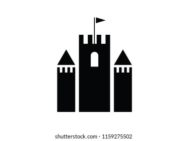 Castle historical building medieval vector illustration
