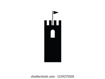 Castle historical building medieval vector illustration