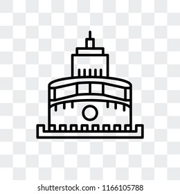 Castle of the Holy Angel in Rome vector icon isolated on transparent background, Castle of the Holy Angel in Rome logo concept