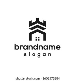 castle home logo design vector