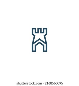 Castle Home logo. The logo is Simple and Modern in line art style.