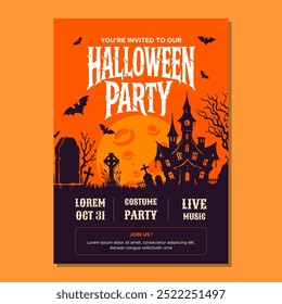 Castle of Horrors Halloween Night Flyer Template